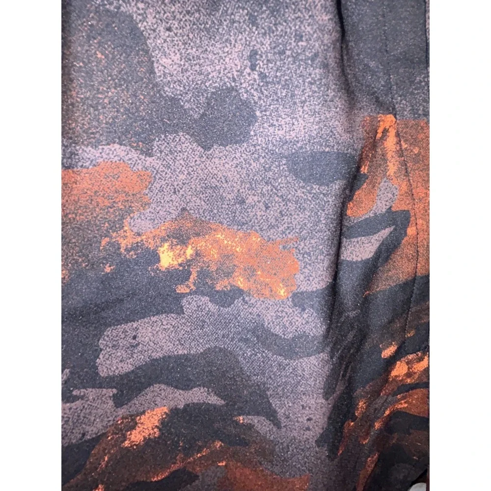 Under Armour Project Rock Shorts Mens 2XL Orange Black Camo Athletic Gym